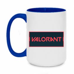 Чашка двухцветная 420ml Valorant text - PrintSalon