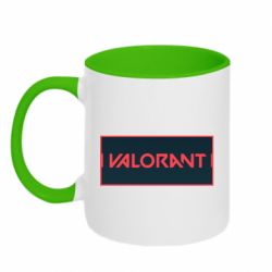 Чашка двухцветная 320ml Valorant text - PrintSalon