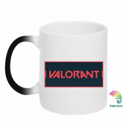 Чашка-хамелеон Valorant text - PrintSalon