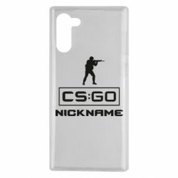 Чехол для Samsung Note 10 Ваш псевдоним в игре CsGo - PrintSalon