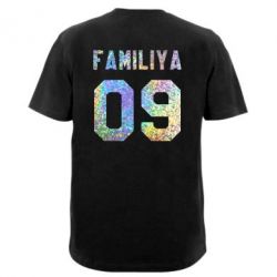 Чоловіча футболка з V-подібним вирізом Ваше прізвище та номер голограма