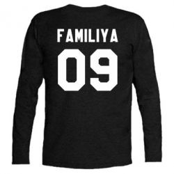 Футболка с длинным рукавом Ваша фамилия и номер - PrintSalon