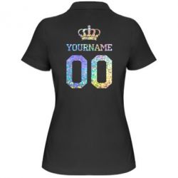 Женское поло Ваше имя корона голограмма