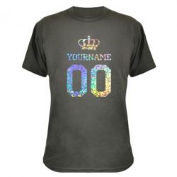 Камуфляжная футболка Ваше имя корона голограмма - PrintSalon