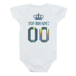 Дитячий бодік Ваше прізвище корона голограма