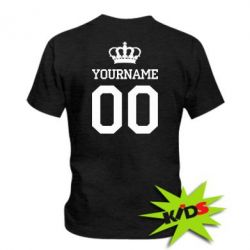 Дитяча футболка Ваше ім'я корона-PrintSalon Дитяча футболка Ваше ім'я корона