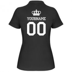Жіноче поло Ваше ім'я корона - PrintSalon