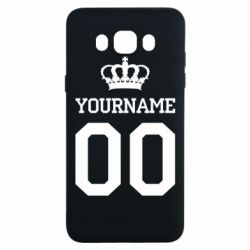 Чохол для Samsung J7 2016 Ваше ім'я корона - PrintSalon