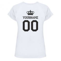 Жіноча футболка для спорту Ваше ім'я корона - PrintSalon