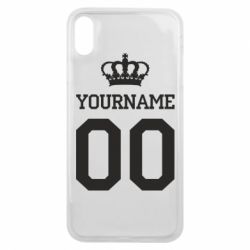 Чохол для iPhone Xs Max Ваше ім'я корона - PrintSalon