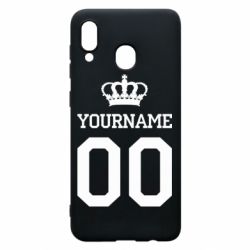 Чохол для Samsung A20 Ваше ім'я корона - PrintSalon