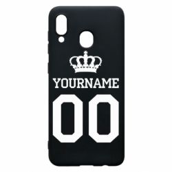 Чохол для Samsung A30 Ваше ім'я корона - PrintSalon