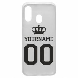 Чохол для Samsung A40 Ваше ім'я корона - PrintSalon