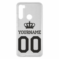 Чохол для Xiaomi Redmi Note 8 Ваше ім'я корона - PrintSalon