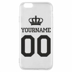 Чохол для iPhone 6/6S Ваше ім'я корона - PrintSalon