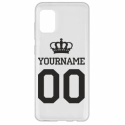 Чохол для Samsung A31 Ваше ім'я корона - PrintSalon