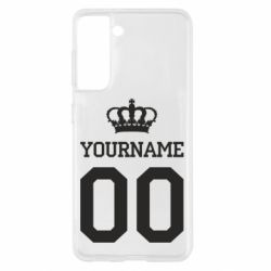 Чохол для Samsung S21 Ваше ім'я корона - PrintSalon