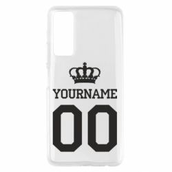 Чохол для Huawei P Smart 2021 Ваше ім'я корона - PrintSalon