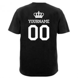Чоловіча футболка з V-подібним вирізом Ваше ім'я корона - PrintSalon