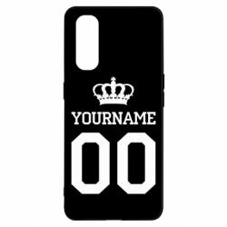 Чохол для Oppo Find X2Ваше ім'я корона - PrintSalon