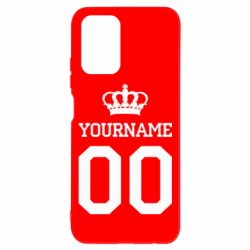 Чохол для Xiaomi Redmi Note 10 Ваше ім'я корона - PrintSalon