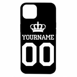 Чохол для iPhone 14 Ваше ім'я корона - PrintSalon