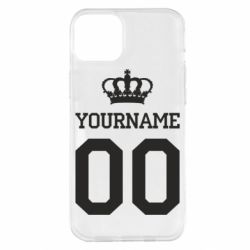 Чохол для iPhone 14 Plus Ваше ім'я корона - PrintSalon