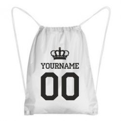 Рюкзак-мішок Ваше ім'я корона - PrintSalon