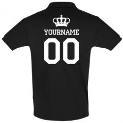 Мужское поло Ваше ім'я корона - PrintSalon