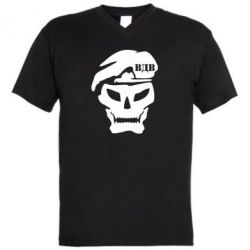 Чоловіча футболка з V-подібним вирізом VDV Skull - PrintSalon