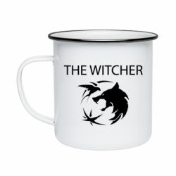 Кружка емальована Ведьмак и лого - PrintSalon