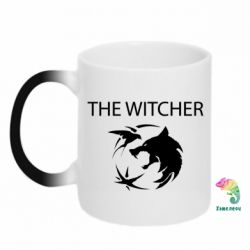 Чашка-хамелеон Ведьмак и лого - PrintSalon