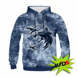 Дитяче 3D худі Відьмак лого на мапі