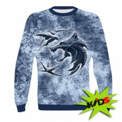 Дитячий 3D світшот Відьмак лого на мапі - PrintSalon