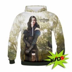 Детское 3D худи Ведьмак Йеннифер - PrintSalon