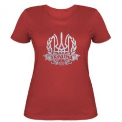 Женская футболка Венок с гербом Голограмма - PrintSalon