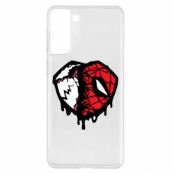 Чехол для Samsung S21+ Venom and spiderman - PrintSalon