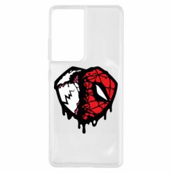 Чехол для Samsung S21 Ultra Venom and spiderman - PrintSalon