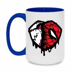 Чашка двухцветная 420ml Venom and spiderman - PrintSalon