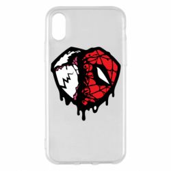 Чехол для iPhone X/Xs Venom and spiderman - PrintSalon