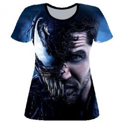 Женская футболка 3D Venom face Tom Hardy - PrintSalon