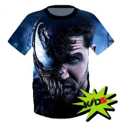 Детская 3D футболка Venom face Tom Hardy - PrintSalon