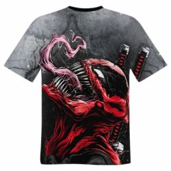 Чоловіча футболка 3D Venom in the image of the deadpool - PrintSalon