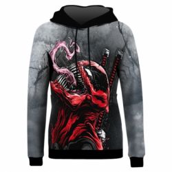 Жіноче 3D худі Venom in the image of the deadpool