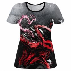 Жіноча 3D футболка Venom in the image of the deadpool - PrintSalon