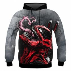 Чоловіче 3D худі Venom in the image of the deadpool - PrintSalon