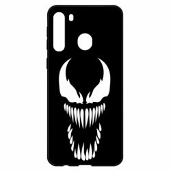 Чехол для Samsung A21 Веном Силуэт-PrintSalon Чехол для Samsung A21 Веном Силуэт