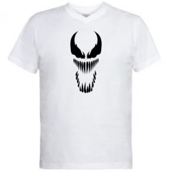 Мужская футболка  с V-образным вырезом Веном Силуэт - PrintSalon