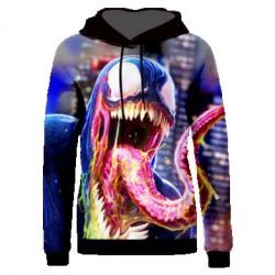 Жіноче 3D худі Venom slime-PrintSalon Жіноче 3D худі Venom slime