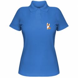 Женское поло Веселый корги - PrintSalon